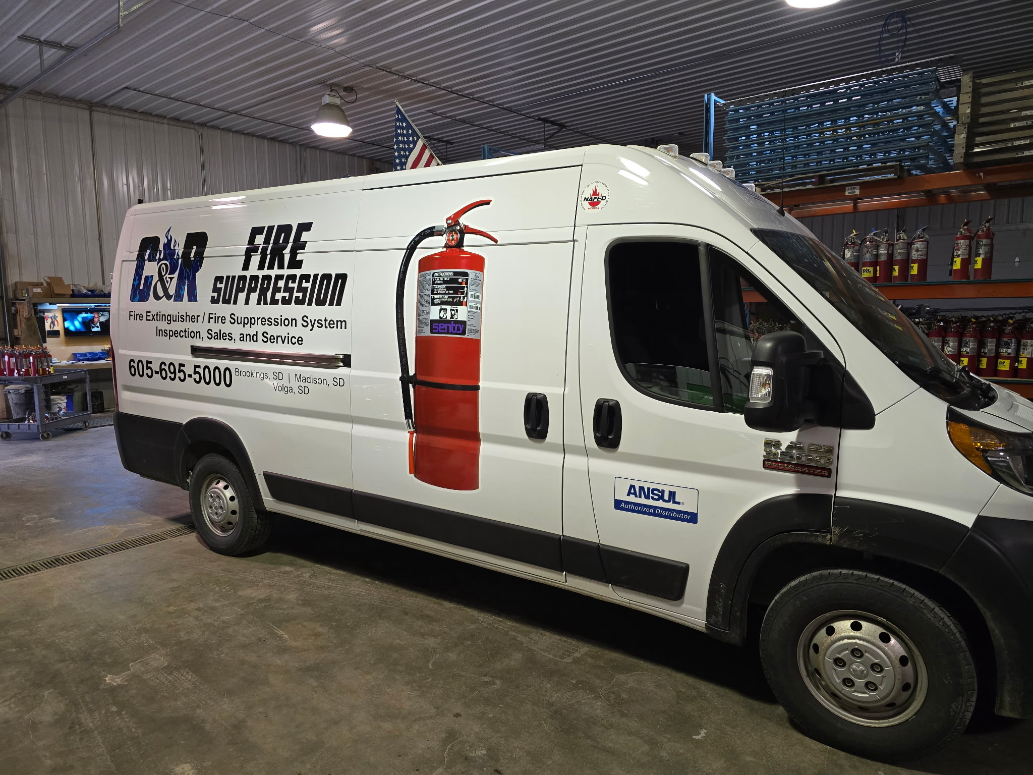 C&R Fire Suppression van side view